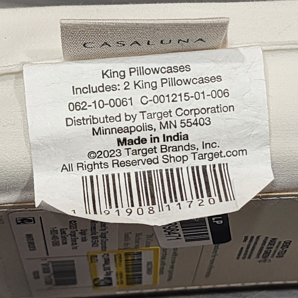 Casaluna King Temperature Balancing Pillowcase Set White 300 Thread Count Cotton - Picture 5 of 6